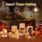 Halloween Party Decoration - 3 Pack Halloween Flameless Candle Lamp with Timer Setting and Battery Operated